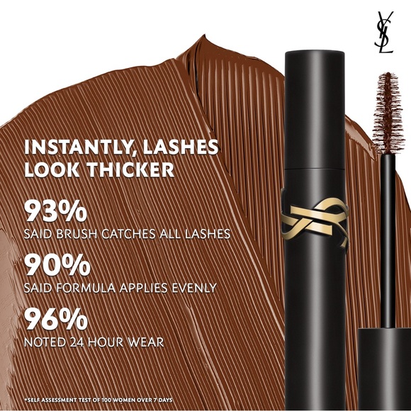 Yves Saint Laurent Lash Clash Extreme Volume Mascara In 2 Uninhibited Brown - Picture 4 of 5